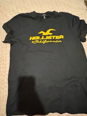 Hollister Black Tee with Yellow Logo